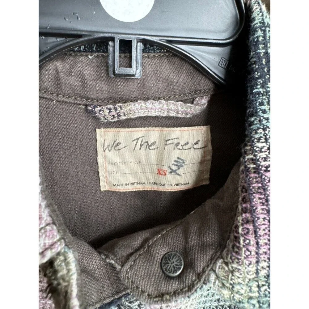 We The Free By Free People Women's Anneli Plaid Oversized Shirt Jacket Size XS